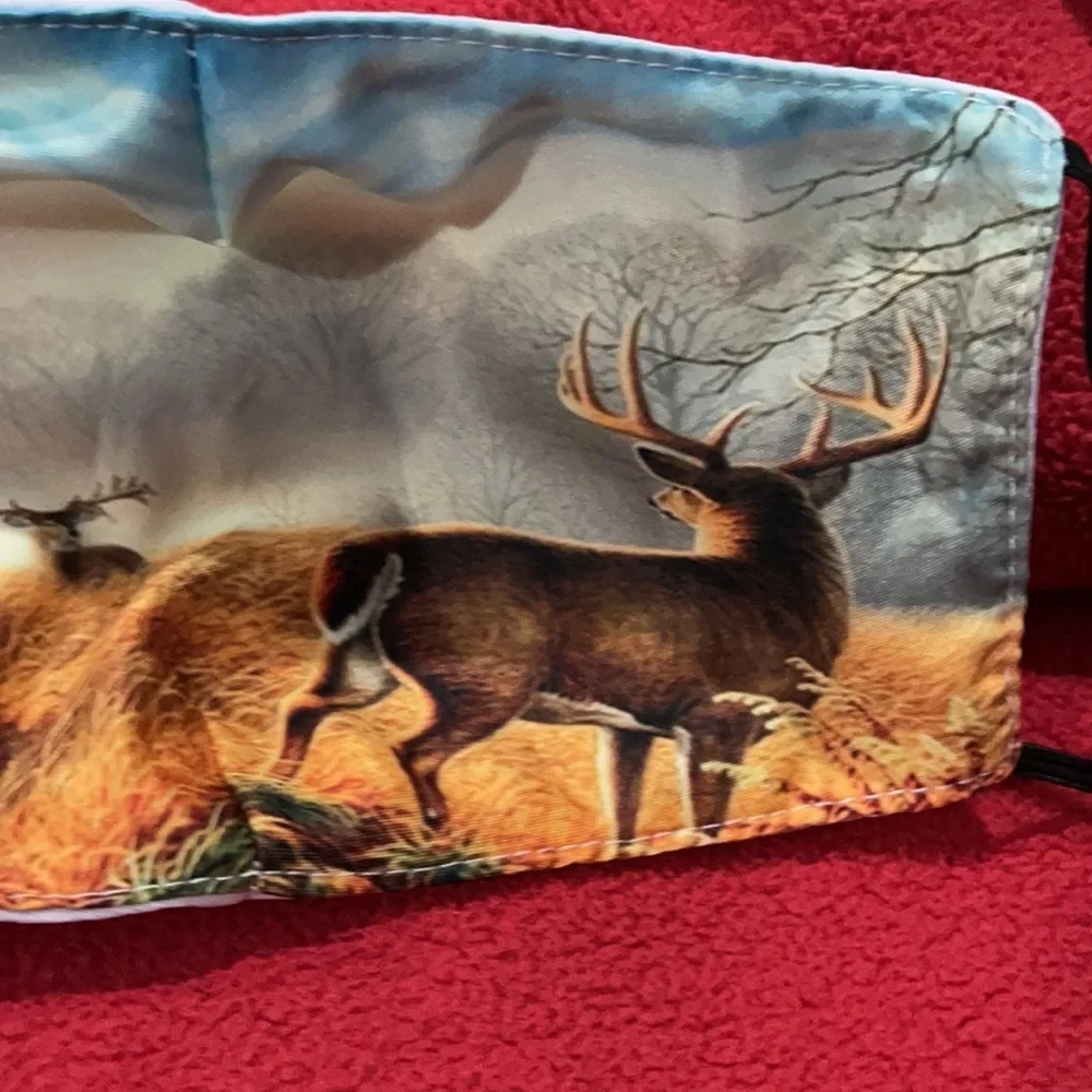 6/$20 New wildlife scene face mask